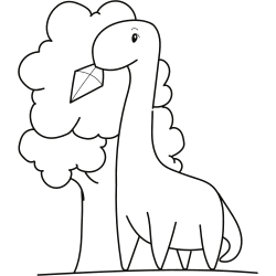 Dinosaur Eating Leaves